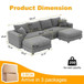 Modern Comfy Upholstered Sofa Cloud Couch & Deep Seat Couches