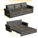 Chesterfield Sofa & Pull Out Bed