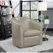 Swivel Armchair With Barrel-Back Design