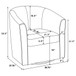 Swivel Armchair With Barrel-Back Design