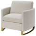 Rufo - Upholstered Curved Track Arm Chair - Beige