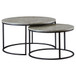 Hanover - 2 Piece Round Nesting Coffee Tables - Gray