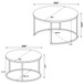 Hanover - 2 Piece Round Nesting Coffee Tables - Gray