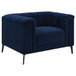 Darci - Accent Armchair With Seating And Tapered Legs - Blue
