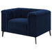 Darci - Accent Armchair With Seating And Tapered Legs - Blue