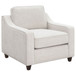 Mahaffey - Upholstered Sloped Track Arm Chair - Beige