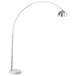 Krester - Dome Shade Arc Floor Lamp - Chrome