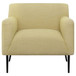 Darlene - Upholstered English Arm Accent Chair - Yellow