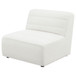 Bonnie - Upholstered Armless Chair With Channel Tufting - Ivory