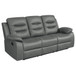 Kenneth - Upholstered Reclining Sofa With Track Arms - Dark Gray