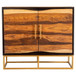 Denali - 2 Door Accent Cabinet With Variegated Grain Doors And Soft Base - Walnut