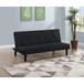 Boston - Tufted Convertible Sofa Bed Armless Design - Black