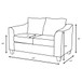 Alcazar - Arm Loveseat 2 Seater - Sand