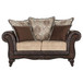 Brookridge - Rolled Arm Loveseat Sofa With Upholstery - Brown