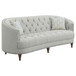 Veronica - Light Sloped Sofa With Tufted Elegant Upholstered Lounge Seating - Light Gray