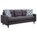 Montebello - Tufted Sofa With Track Arm Upholstered - Gray