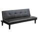 Cranston - Armless Sofa Bed With Contrast Piping - Black
