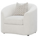 Rory - Sloped Arms Chair With Pillow - White