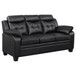 Eaton - Padded Sofa With Tufted Design - Black