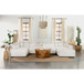 Marlowe - 6 Piece Tight Seat Modular Sectional - Ivory White