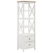 Delaney - 4 Shelf Bookcase With Top Storage Tower - White