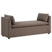 Isiah - Raised Arm Accent Bench - Brown