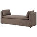 Isiah - Raised Arm Accent Bench - Brown