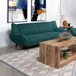 Logan - Flared Arm Sofa Sofa - Teal Blue