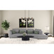 Lincoln - Upholstered Curved Sectional Sofa With Pillow Back Cushions - Gray