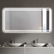 Frameless LED Bathroom Mirror Vanity With Anti Fog Front Lights - Silver