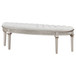 Colwood - Upholstered Curved With Channel Tufting And Slender Tapered Legs - Silver Gray