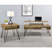 2 Piece Lift Top Coffee And End Table Set With Hairpin Legs - Golden Oak