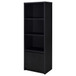 Sloat - 3 Shelf Media Tower With Cabinet Storage - Black