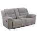 Sebring - Upholstered Manual Reclining Loveseat With Center Storage Console - Gray
