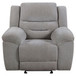 Sebring - Upholstered Glider Recliner Chair With Manual Recline And Smooth Gliding Motion - Gray