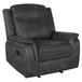 Franklin - Upholstered Padded Arm Glider Recliner - Charcoal