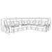Barton - Upholstered Power Reclining Sectional Sofa - Gray