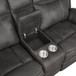 Franklin - Upholstered Padded Arm Reclining Loveseat With Center Console - Charcoal