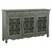 Naomi - 3 Drawer Scrollwork Accent Cabinet - Green