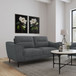 Oberle - Upholstered Sloped Track Arm Loveseat - Charcoal