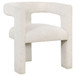 Verda - Upholstered Accent Side Chair In Soft With Rounded Open Back And 3 Leg Base - White