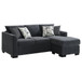 Pacheco - Upholstered Sleeper Sectional Chaise Sofa With Pocket Coils And Reversible Cushions - Dark Gray