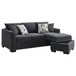 Pacheco - Upholstered Sleeper Sectional Chaise Sofa With Pocket Coils And Reversible Cushions - Dark Gray