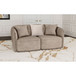 Silvana - Upholstered Rolled Loveseat With Curved Back And Foam Cushions - Beige