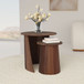 Lionett - 2 Piece Round Nesting Table Set And Round Design - Dark Brown
