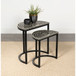 Allura - 2 Piece Demilune Nesting Table Set - Black