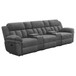 Divine - 5 Piece Upholstered Home Theater Seating With Recliners And Integrated Consoles - Charcoal