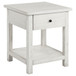 Castleton - 1 Drawer Wood End Table With Shelf