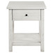 Castleton - 1 Drawer Wood End Table With Shelf
