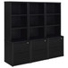 Geary - 3 Piece Wall Unit Bookcase Set With USB Storage